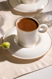 Hillary 6 Kişilik 12 Parça Porselen Kahve Fincan Takımı