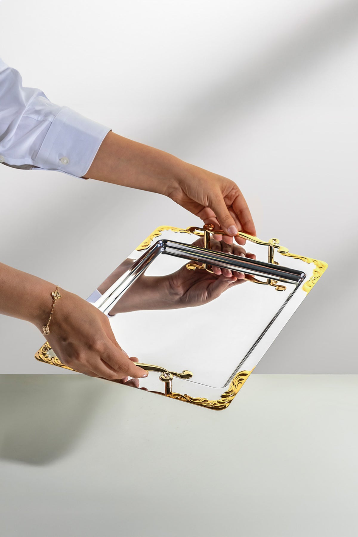 Lalezar Gold Coffee Tray