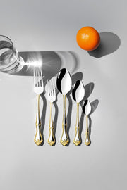 Lalezar Altın Sade 12 Kişilik 60 Parça Kutulu Çatal Kaşık Takımı