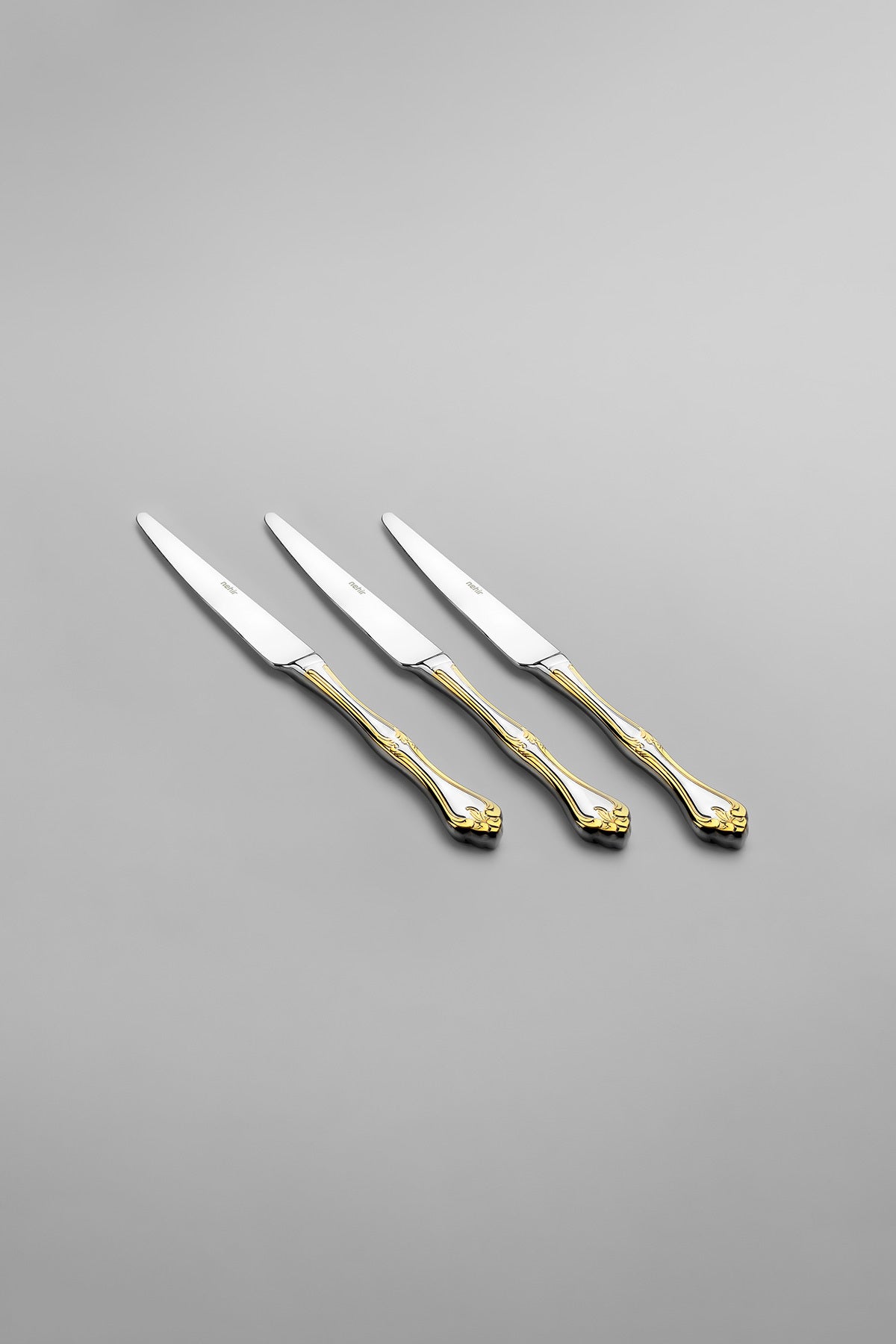 Lalezar Altın Sade 12 Kişilik 72 Parça Kutulu Çatal Kaşık Bıçak Takımı