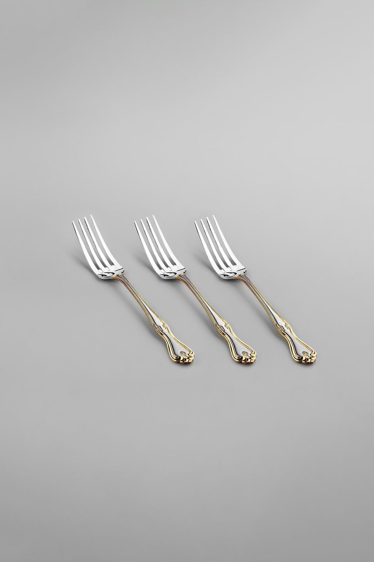 Lalezar Altın Saten 12 Kişilik 60 Parça Kutulu Çatal Kaşık Takımı