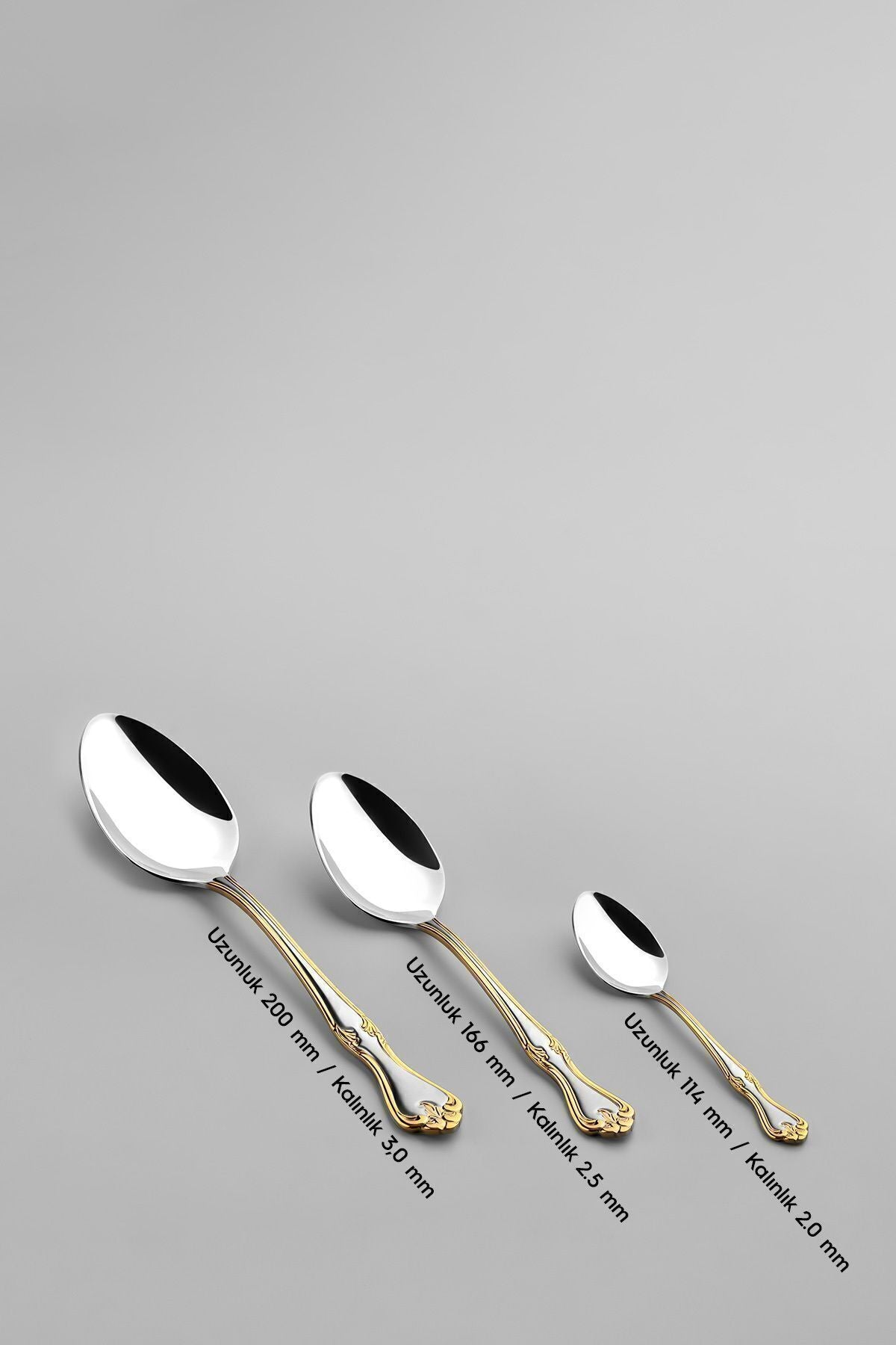 Lalezar Altın Saten 12 Kişilik 72 Parça Kutulu Çatal Kaşık Bıçak Takımı