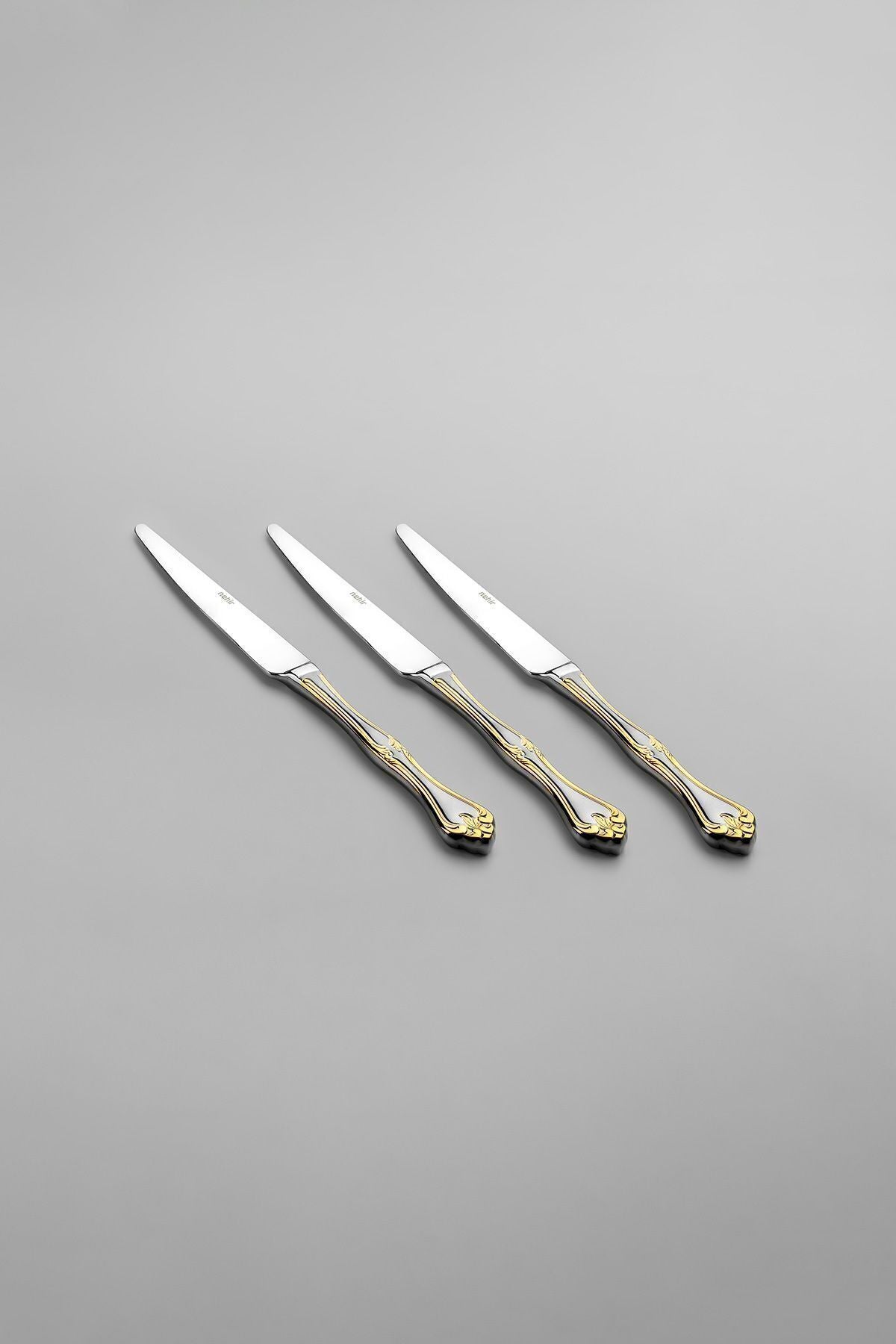 Lalezar Altın Saten 12 Kişilik 72 Parça Kutulu Çatal Kaşık Bıçak Takımı