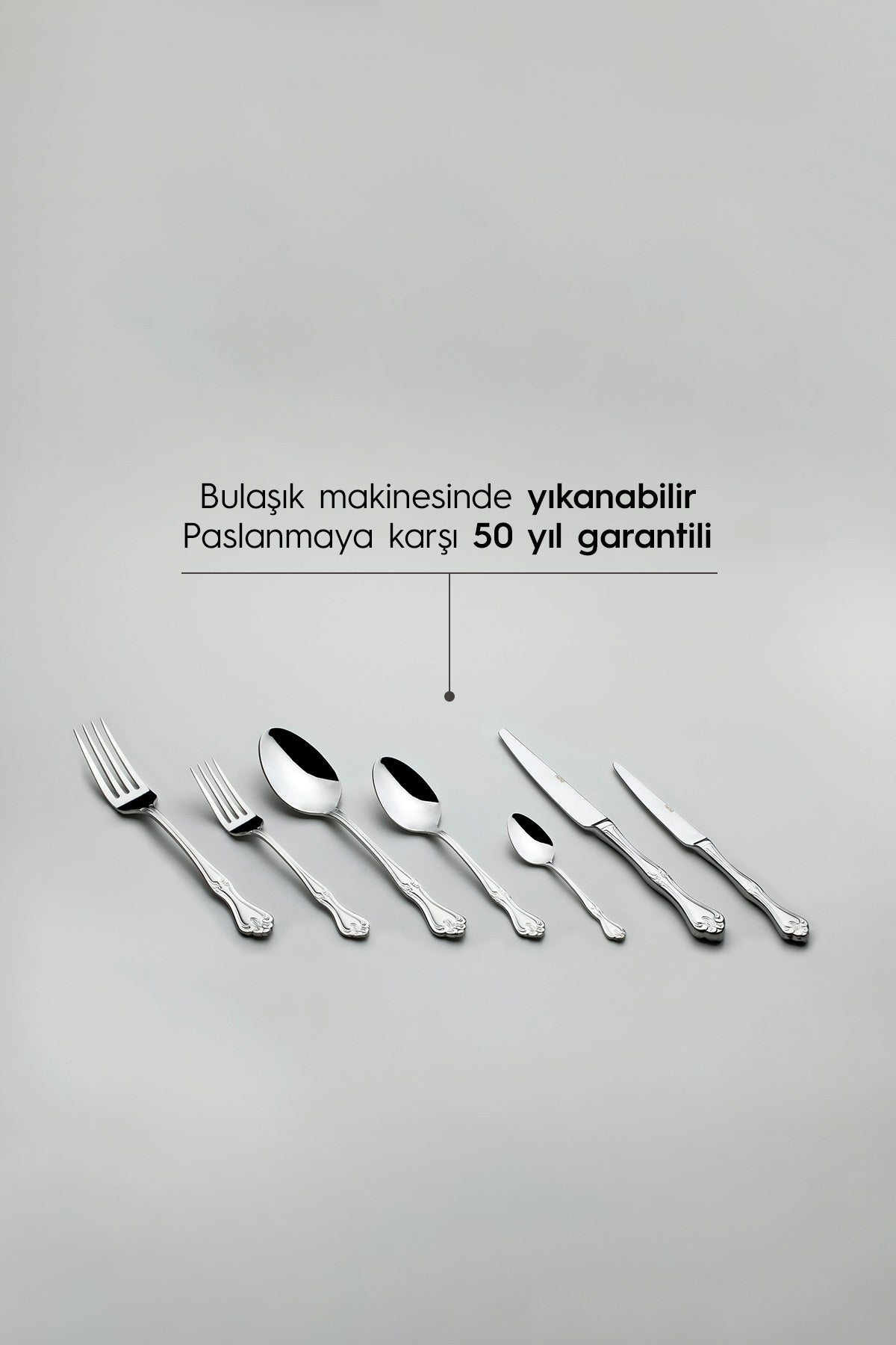 Lalezar Sade 12 Kişilik 84 Parça Kutulu Çatal Kaşık Bıçak Takımı