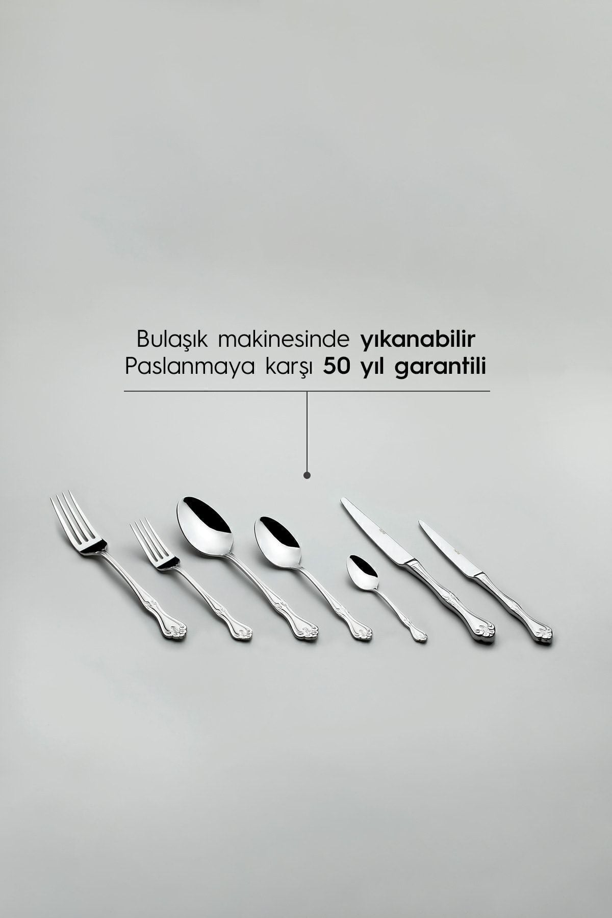 Lalezar Sade 12 Kişilik 89 Parça Deri Kutulu Çatal Kaşık Bıçak Takımı