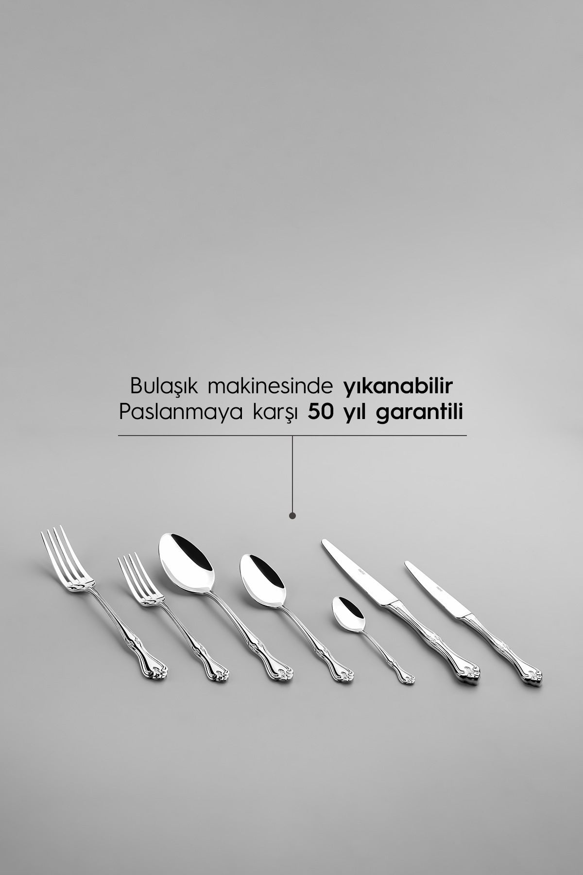 Lalezar Sade 12 Kişilik 89 Parça Kutulu Çatal Kaşık Bıçak Takımı