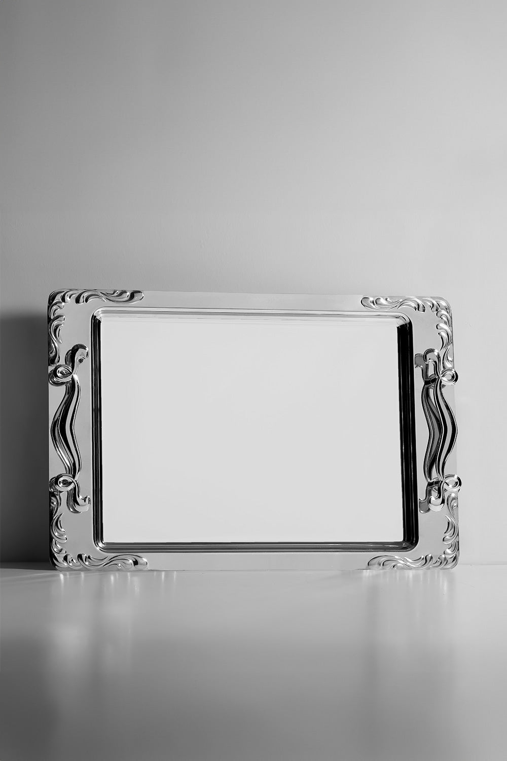 Lalezar Plain Steel Coffee Tray