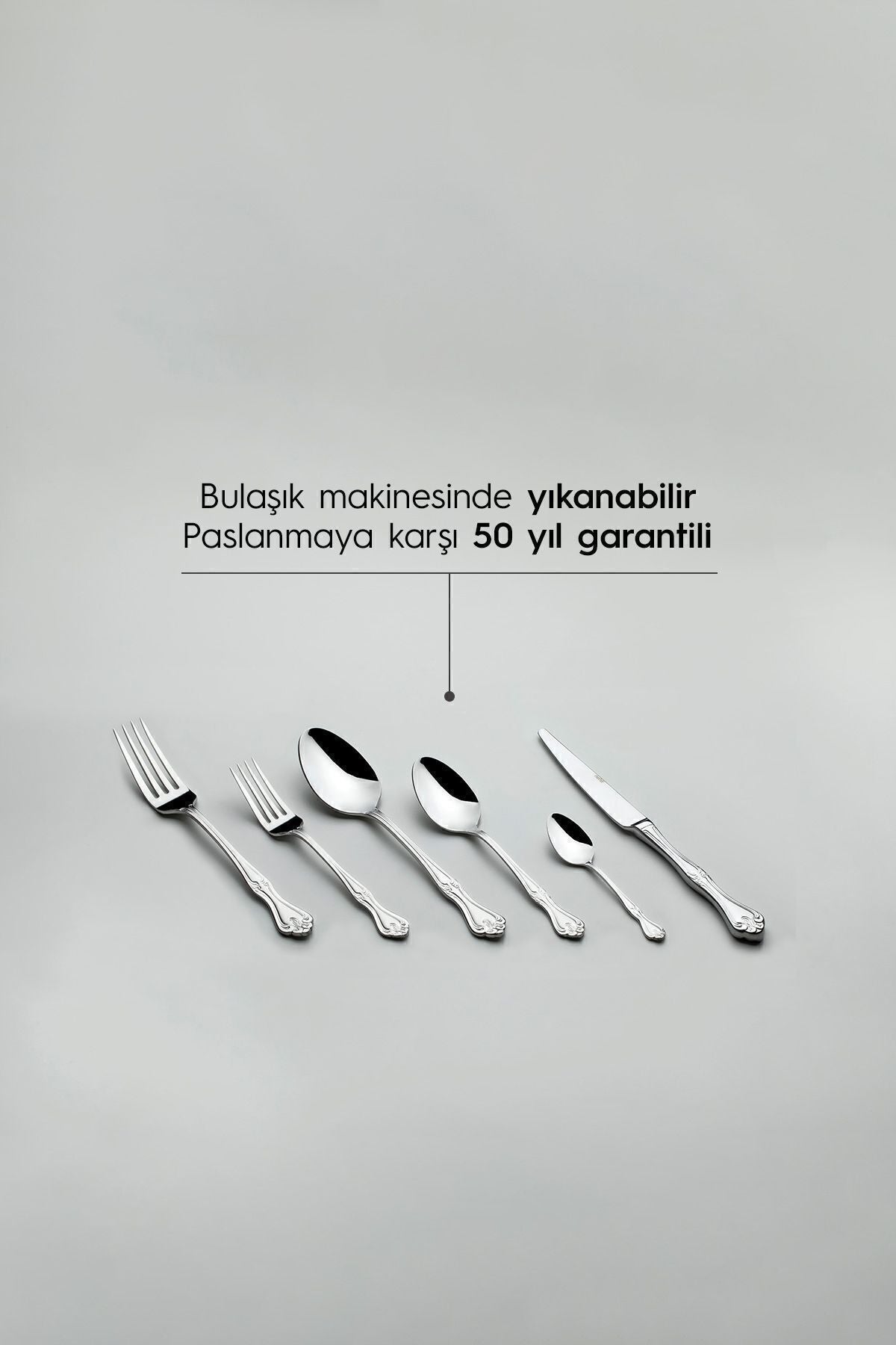 Lalezar Saten 12 Kişilik 89 Parça Kutulu Çatal Kaşık Bıçak Takımı