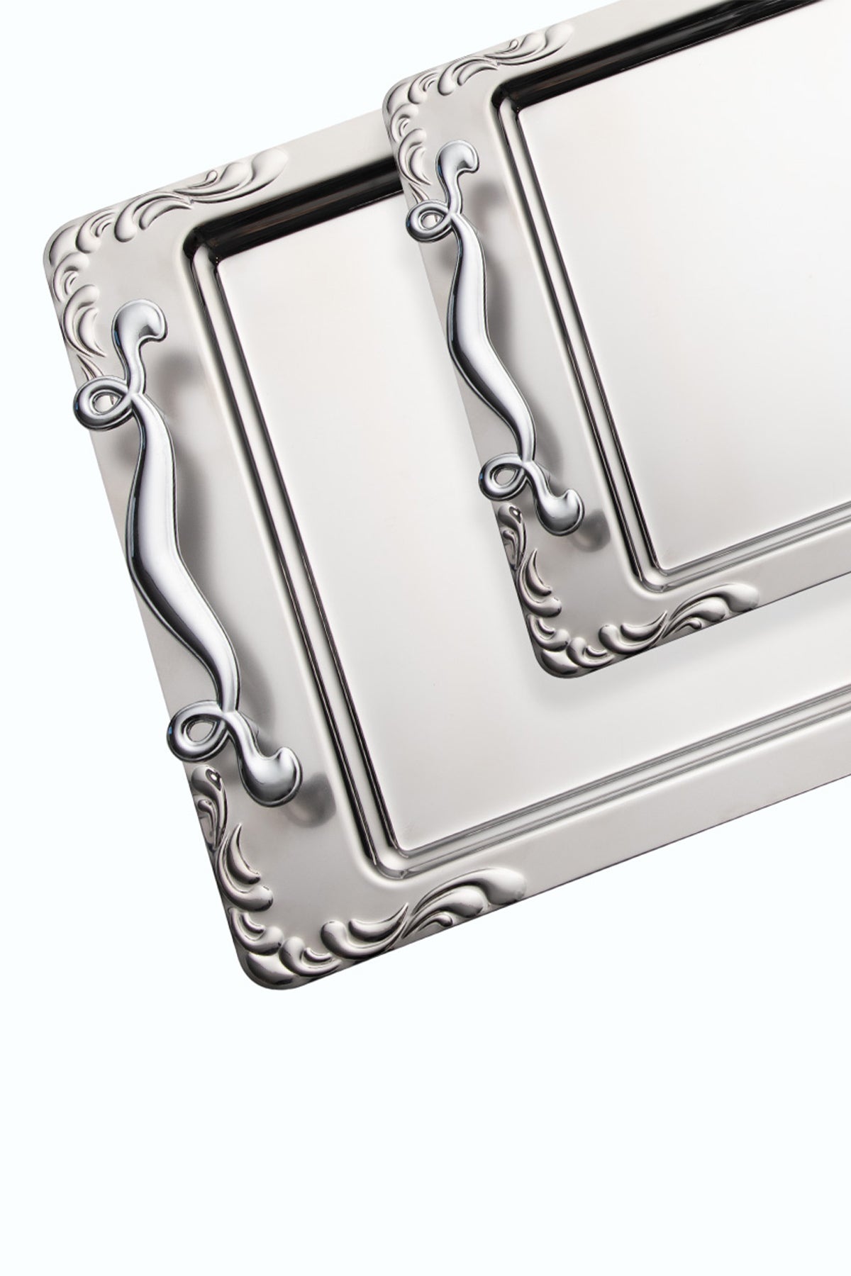 Lalezar Saten Set of 2 Steel Trays