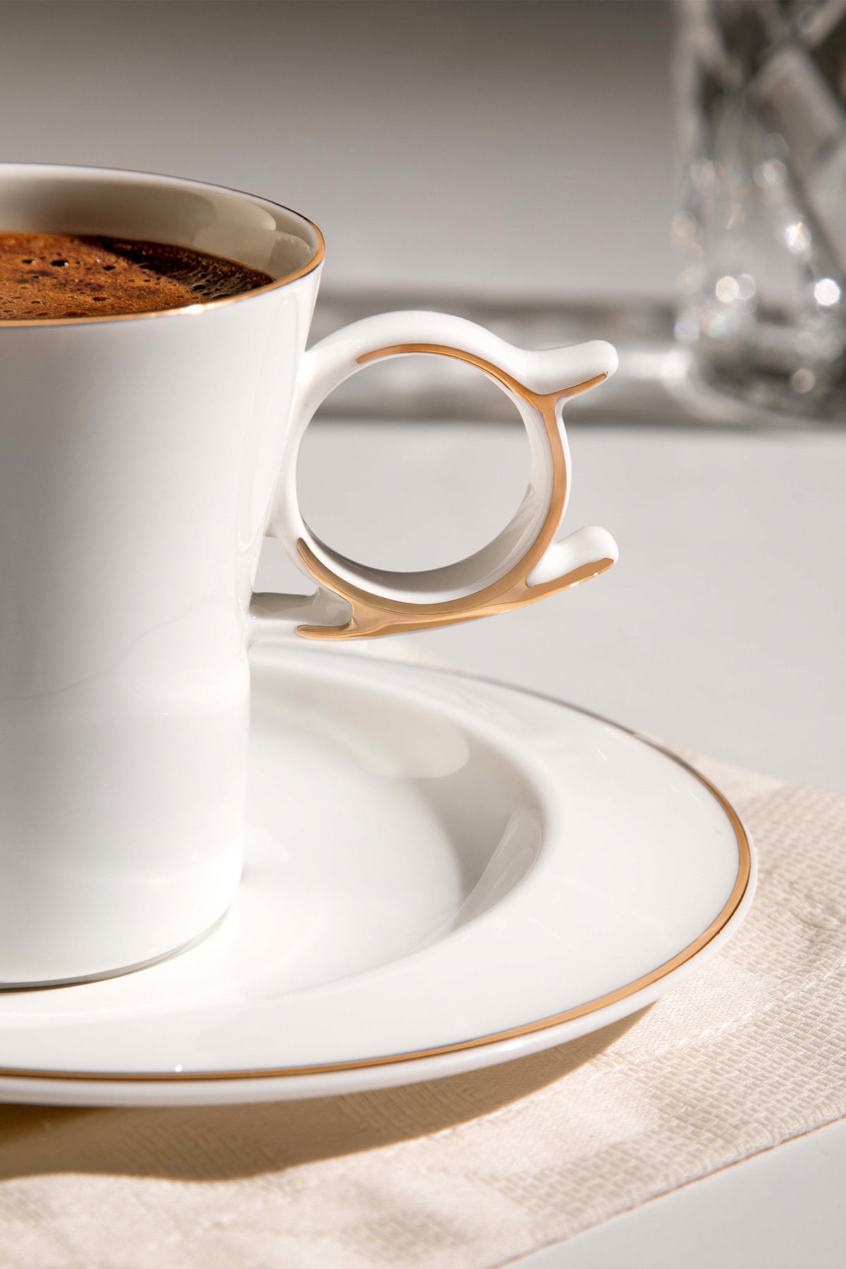 Laura 6 Kişilik 12 Parça Porselen Kahve Fincan Takımı