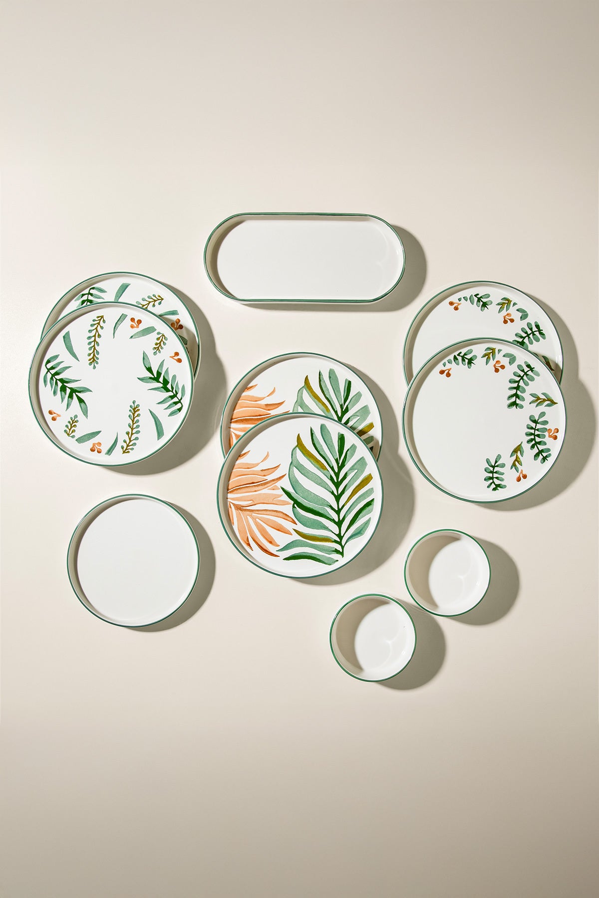 Leafy Garden 6 Kişilik 15 Parça Seramik Kahvaltı Takımı