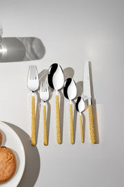 Lyon Altın Sade 6 Kişilik 36 Parça Kutulu Çatal Kaşık Bıçak Takımı