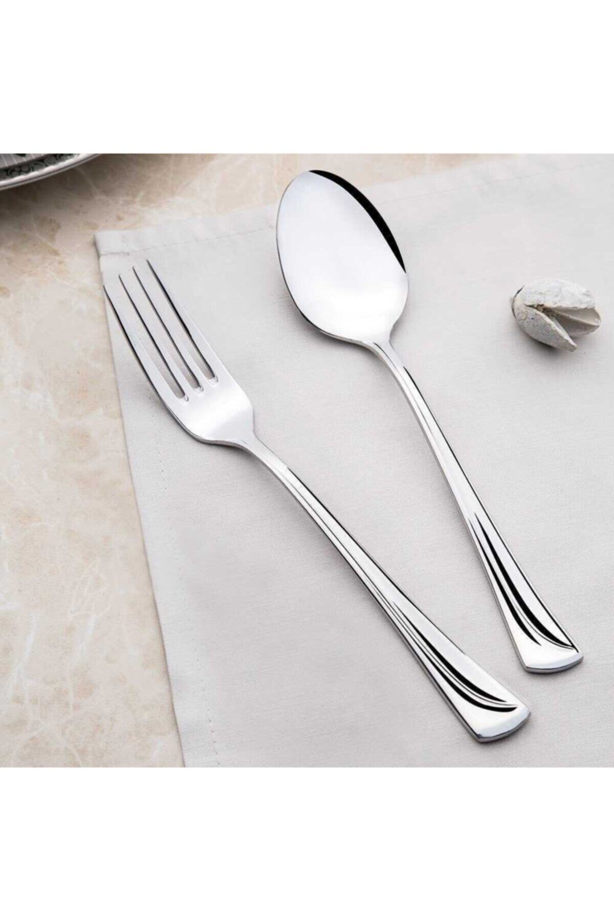 Maksi Sade 12 Kişilik 60 Parça Kutulu Çatal Kaşık Takımı