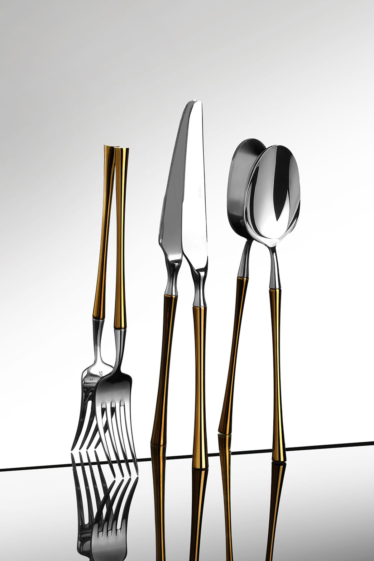 Marbella Altın Saten 12 Kişilik 72 Parça Kutulu Çatal Kaşık Bıçak Takımı