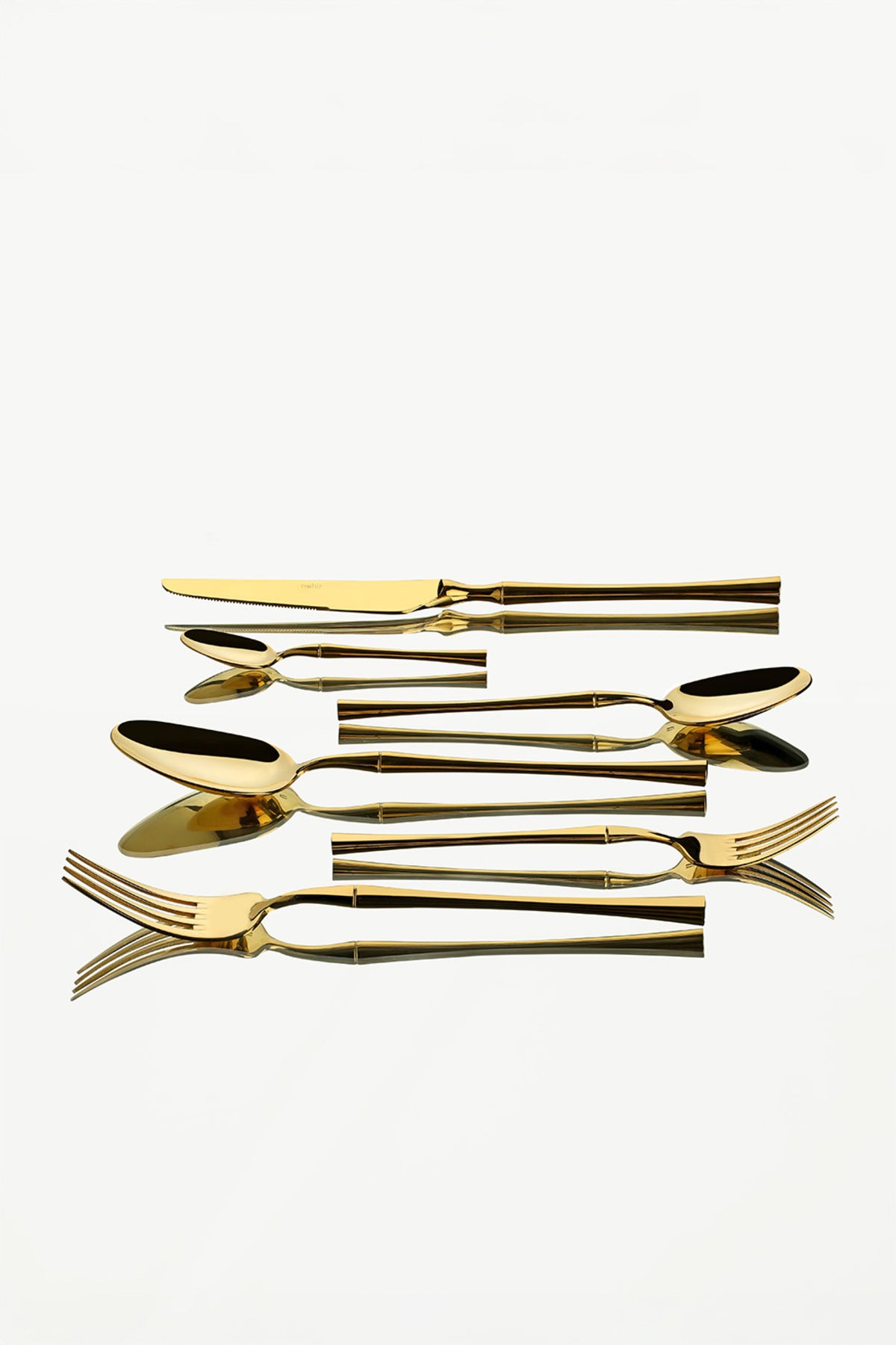 Marbella Full Altın 6 Kişilik 36 Parça Kutulu Çatal Kaşık Bıçak Takımı