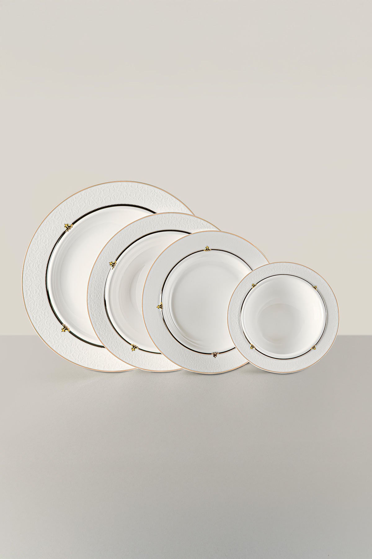 Margaret Black Dream 57 Parça Porselen Yemek Takımı