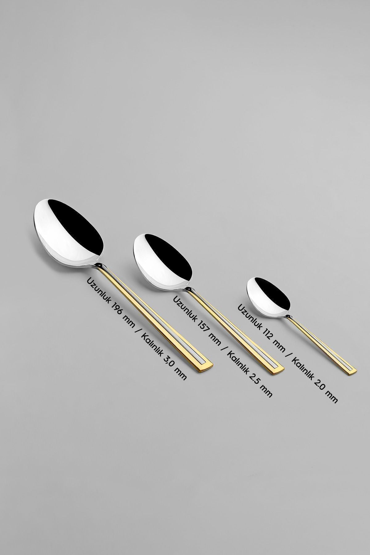 Milano Altın Saten 12 Kişilik 89 Parça Deri Kutulu Çatal Kaşık Bıçak Takımı