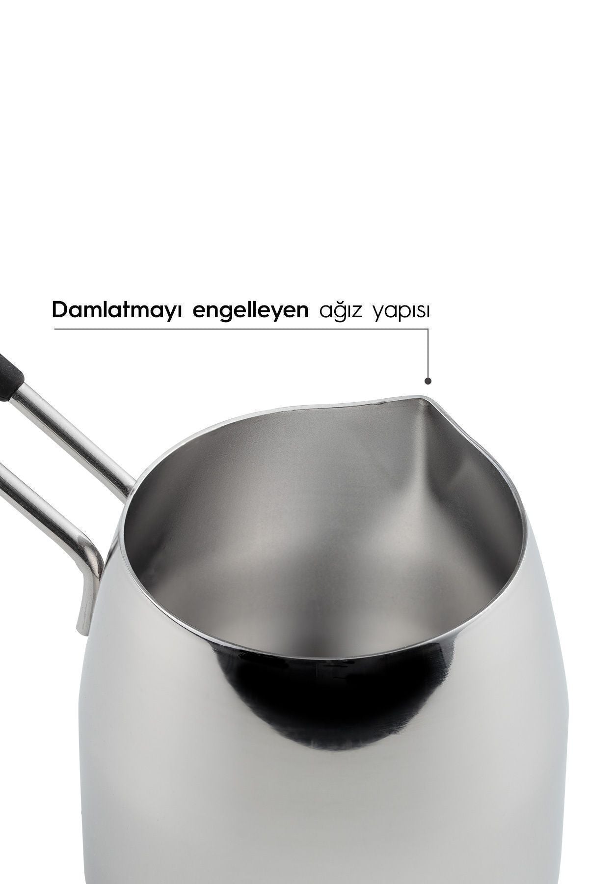 Modern 4 Parça Standlı Paslanmaz Çelik Cezve Seti