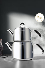 Modern Midi Medium Size 1-2 Lt. Stainless Steel Teapot Set