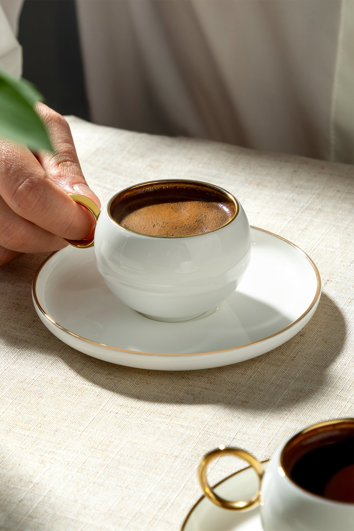 Monica 6 Kişilik 12 Parça Porselen Kahve Fincan Takımı