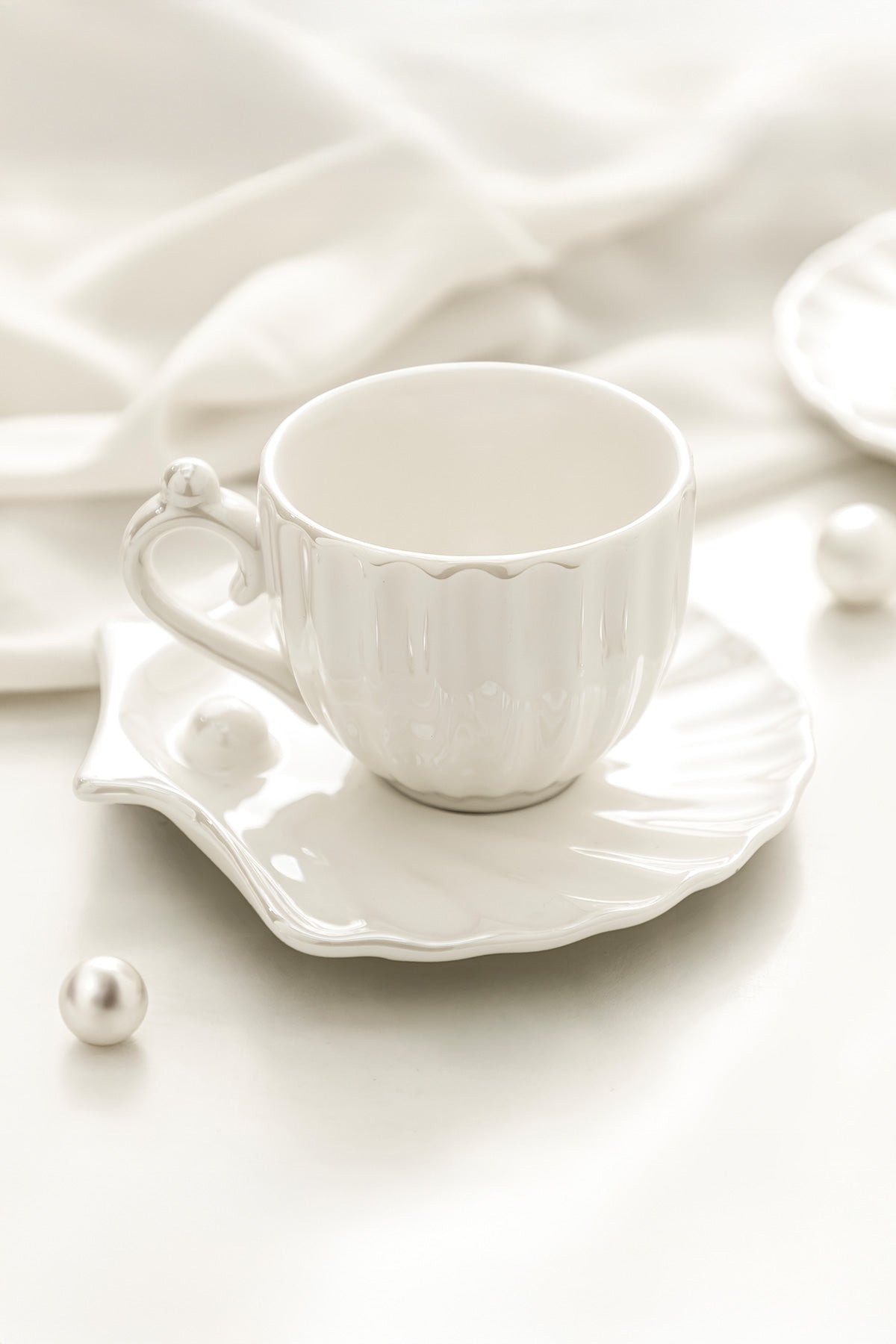 Perla 6 Kişilik 12 Parça Porselen Kahve Fincan Takımı