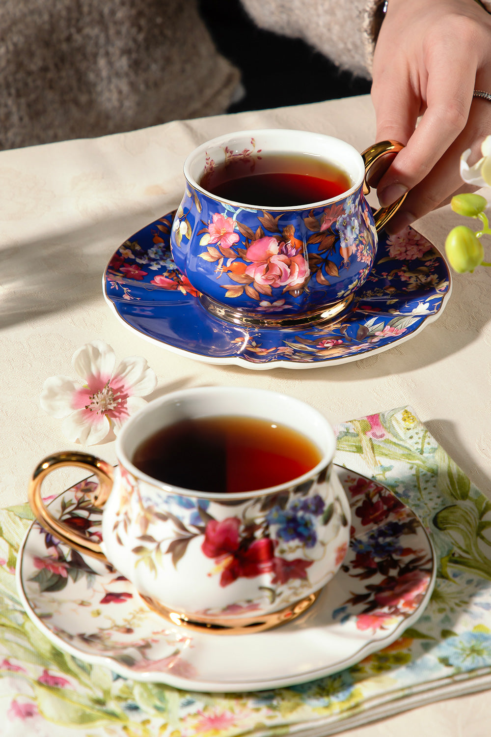 Rossella 6 Kişilik 12 Parça Porselen Çay Fincan Takımı