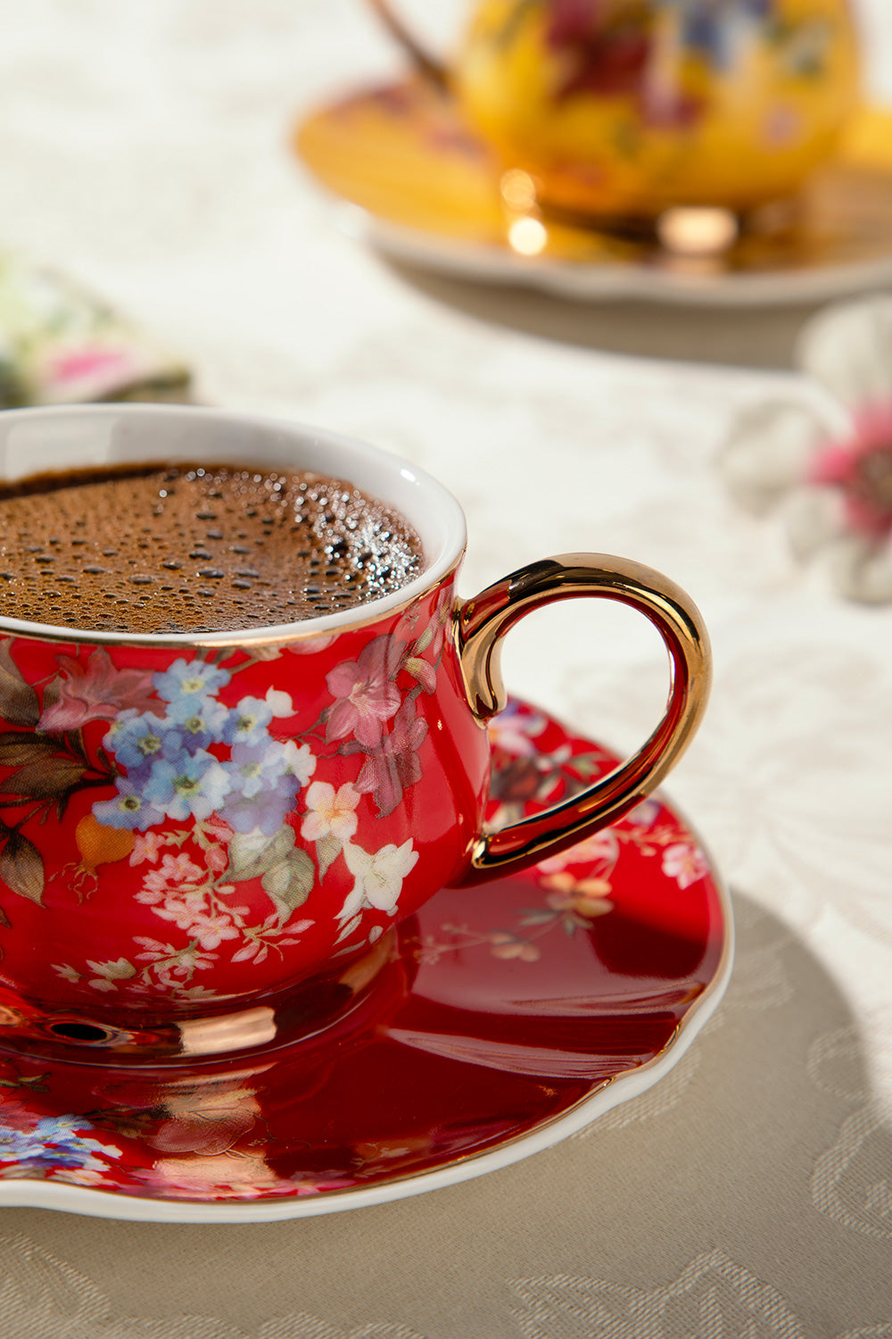 Rossella 6 Kişilik 12 Parça Porselen Kahve Fincan Takımı