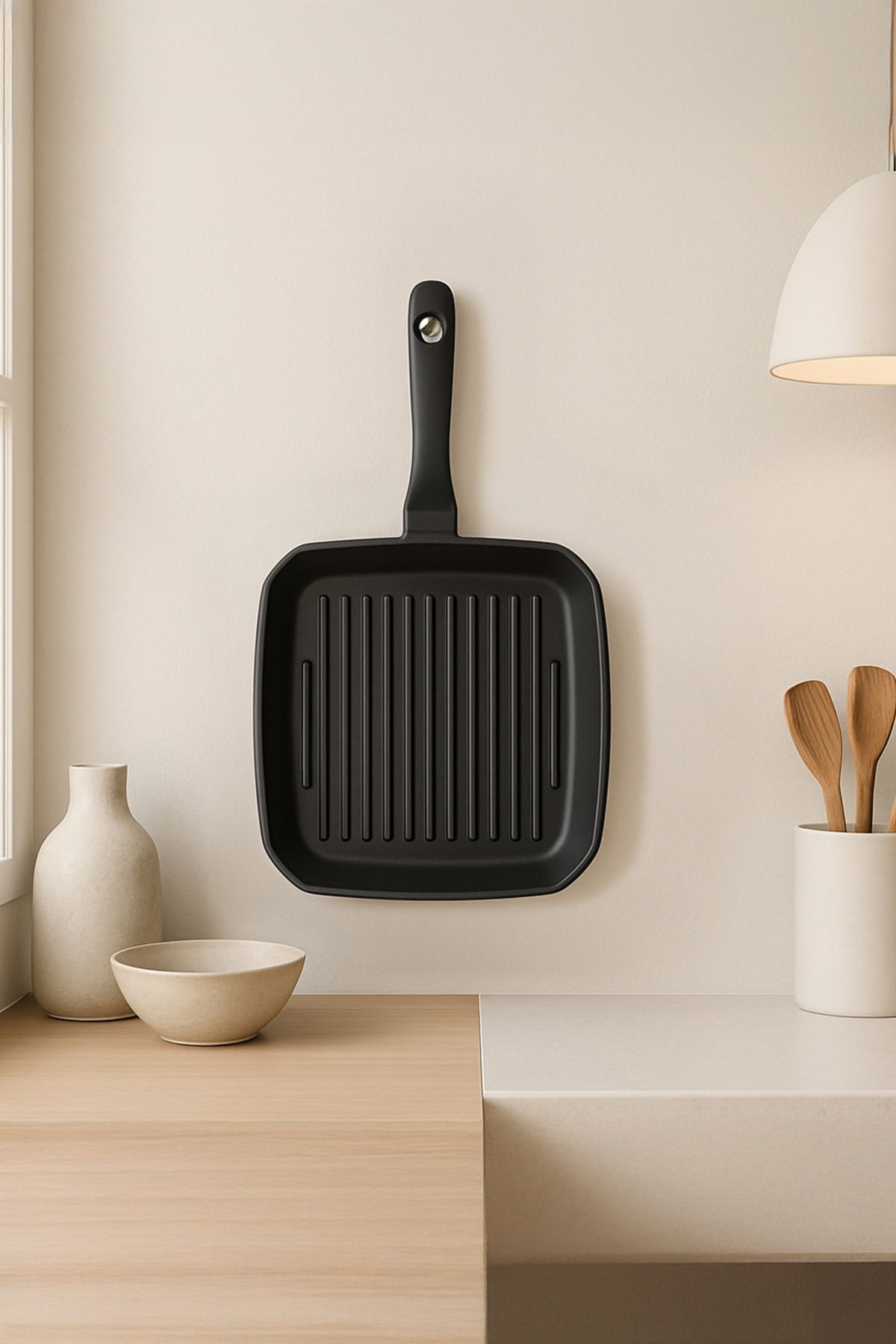 Royal Elite Siyah 26 cm Alüminyum Döküm Grill Tava