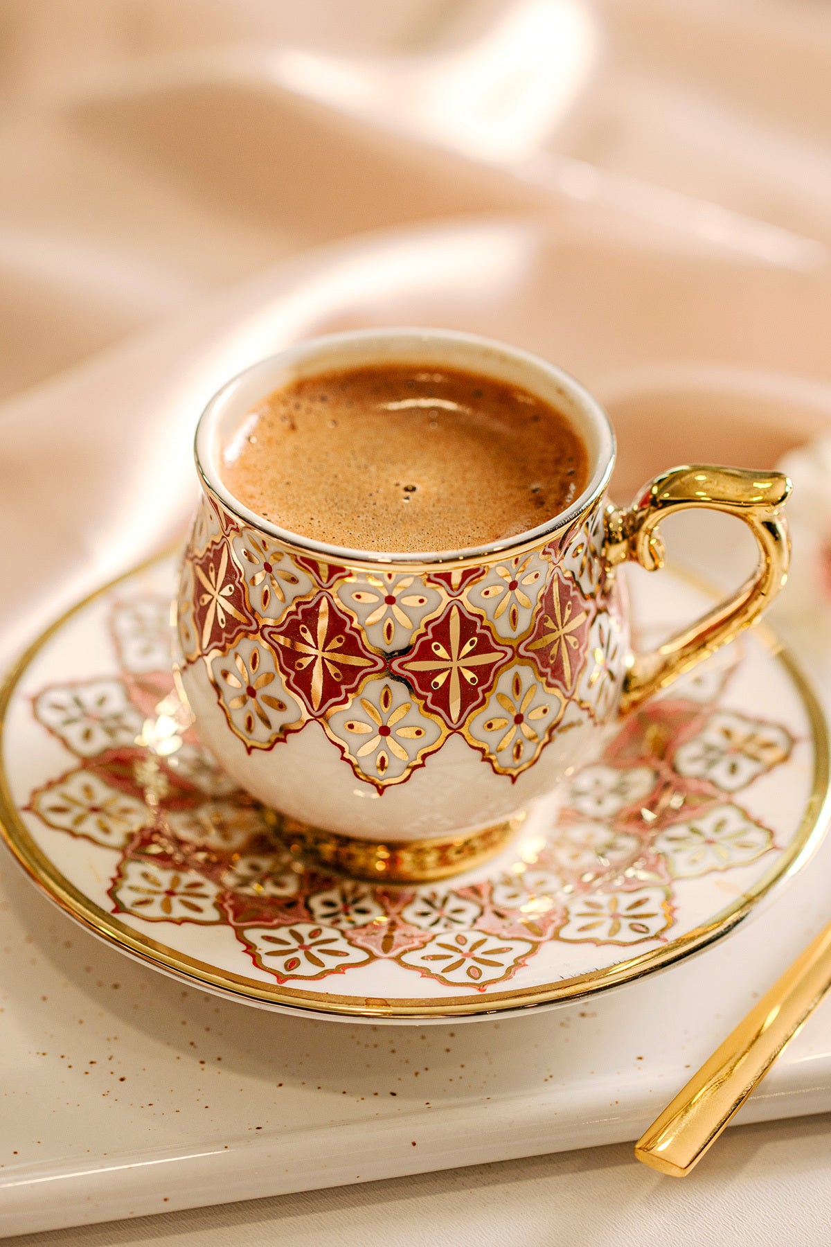 Rüya 6 Kişilik 12 Parça Porselen Kahve Fincan Takımı