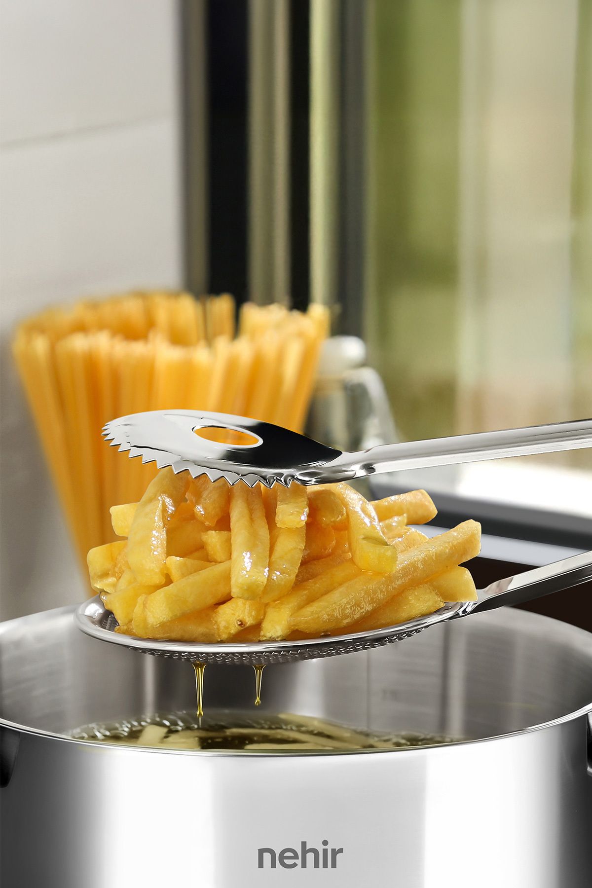 Sade Süzgeçli Kızartma Maşası