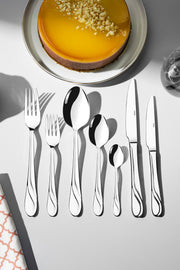 Safir Sade 12 Kişilik 84 Parça Deri Kutulu Çatal Kaşık Bıçak Takımı