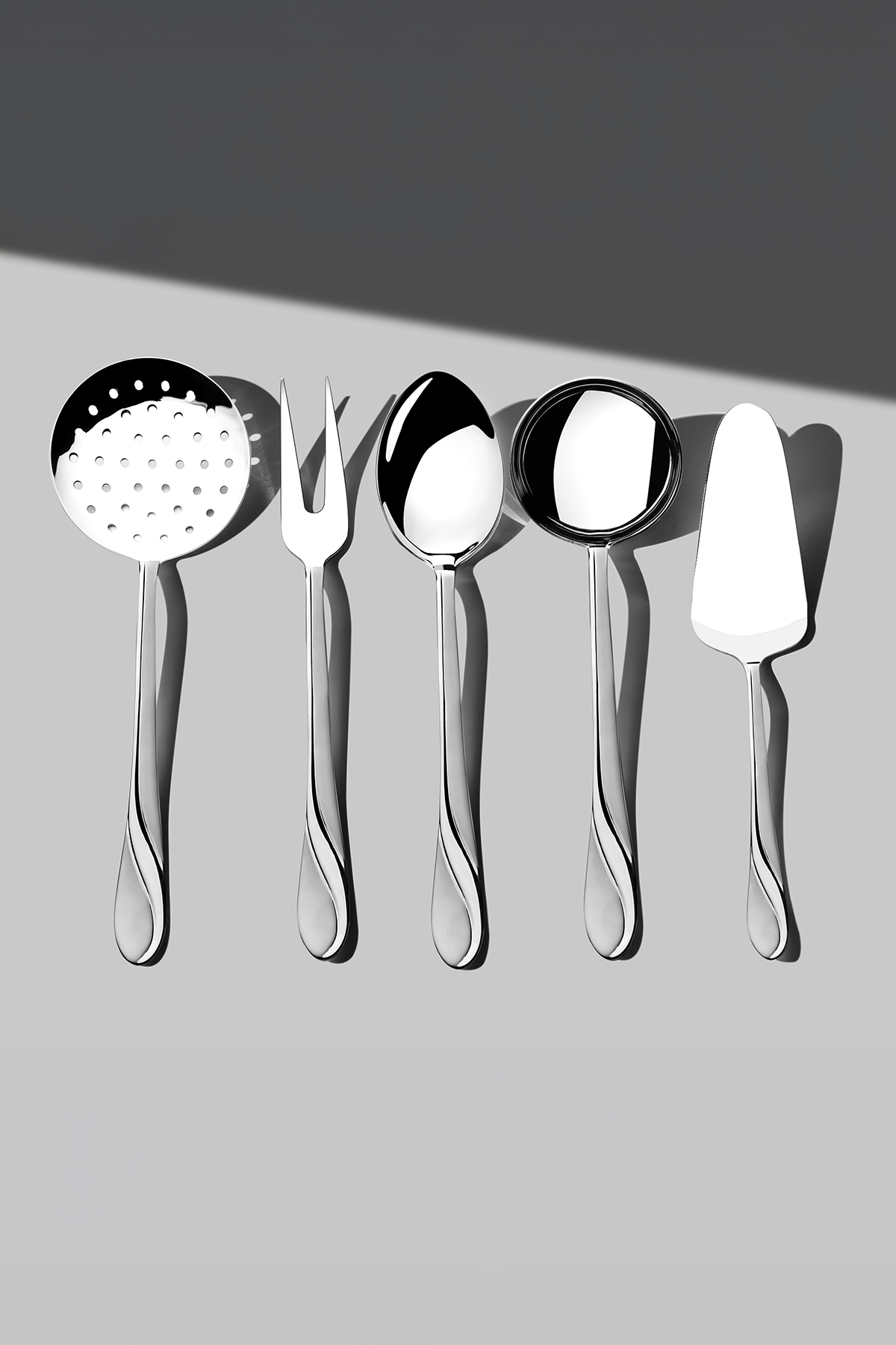 Safir Saten 5 Parça Paslanmaz Çelik Servis Takımı