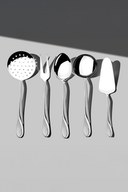 Safir Saten 5 Parça Paslanmaz Çelik Servis Takımı