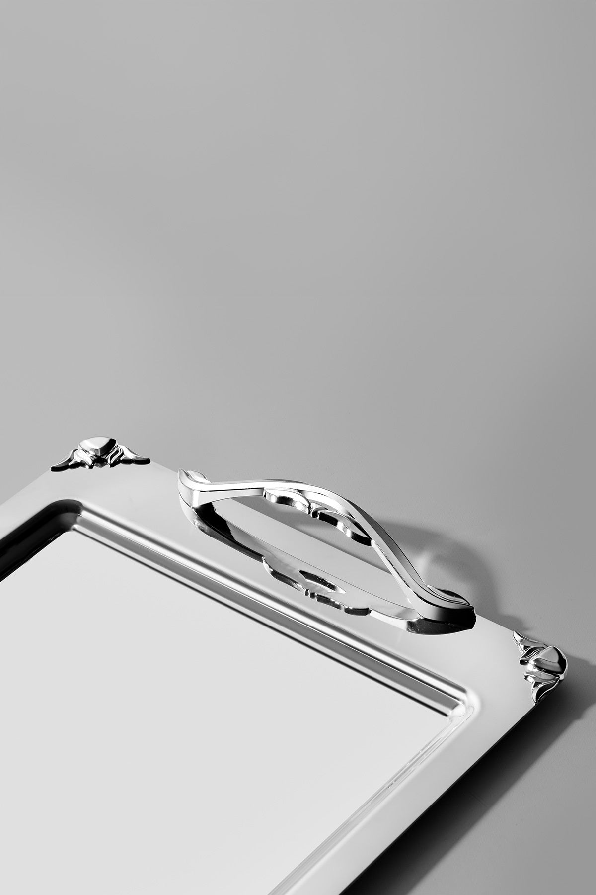 Sare Saten Çelik Çay Tepsi