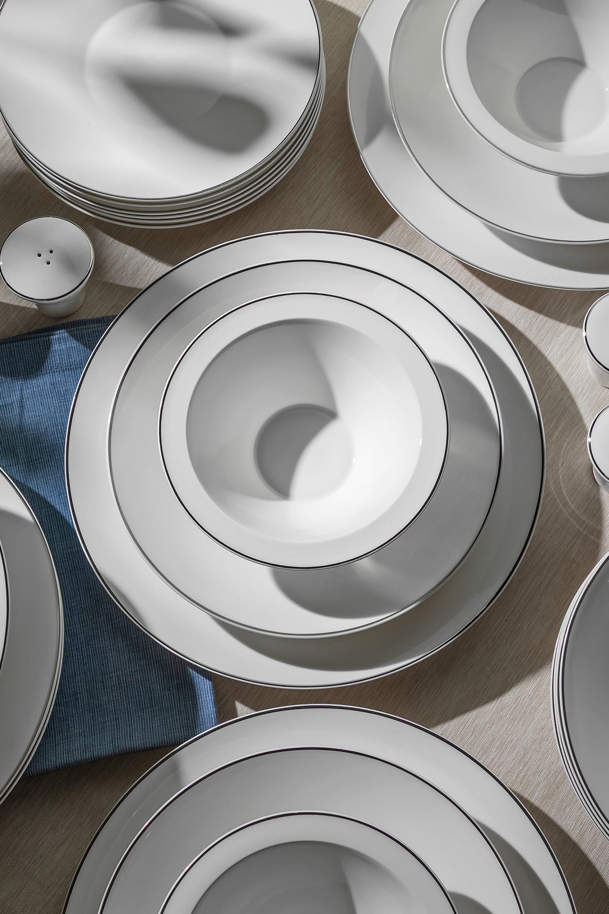 Siena Platin Majestic 57 Parça Porselen Yemek Takımı