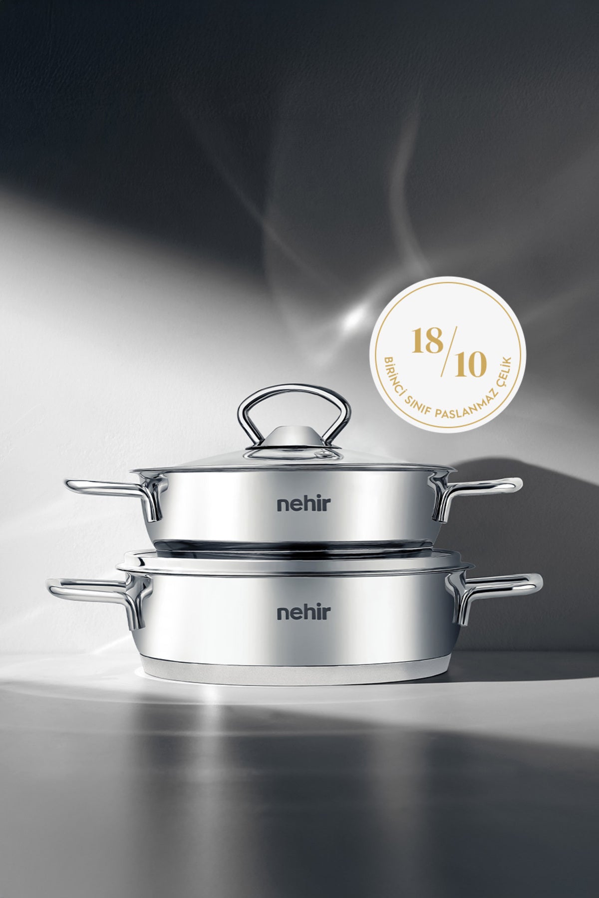 Silver 4 Parça Paslanmaz Çelik Sahan Seti (18-20 cm)