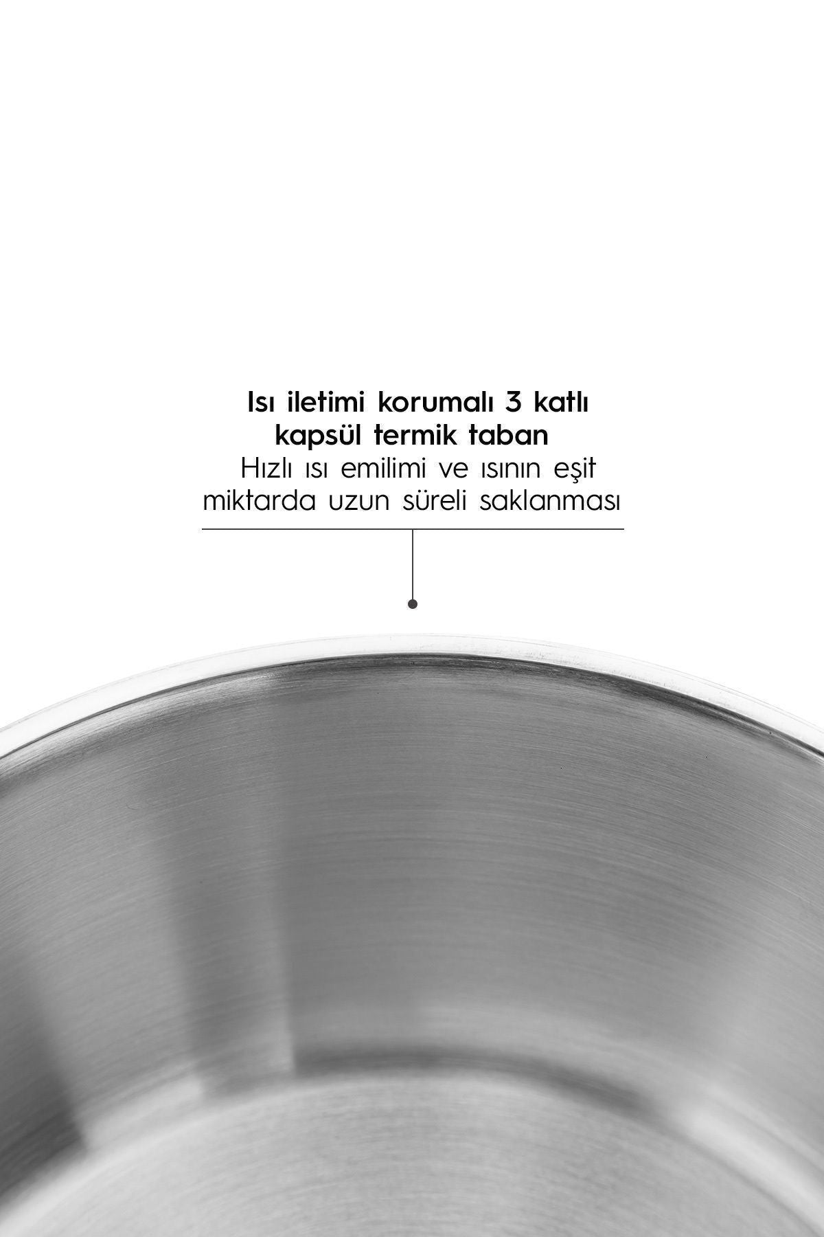 Silver Klasik 6 Parça Derin Çelik Tencere Seti