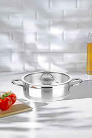 Silver Matte Trend 24 cm Shallow Pot