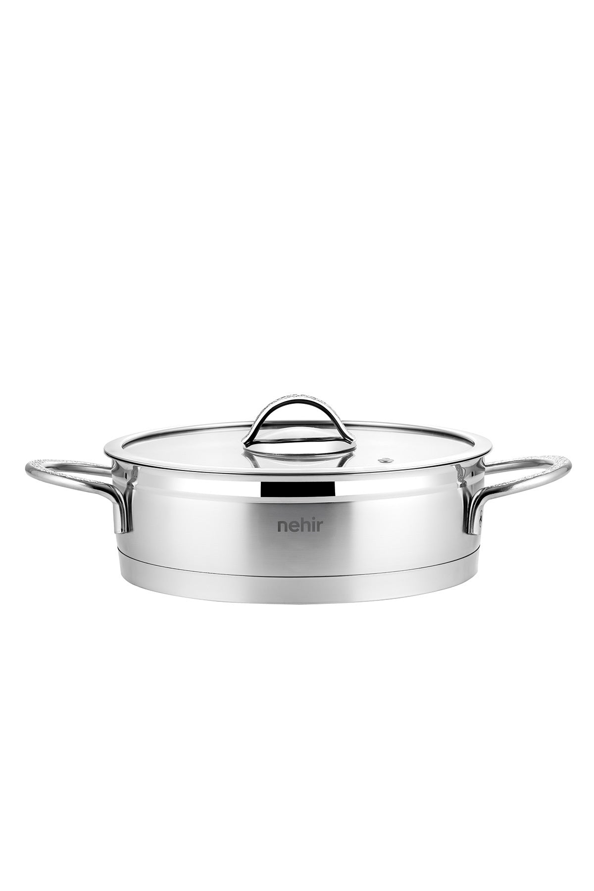 Silver Matte Trend 24 cm Shallow Pot