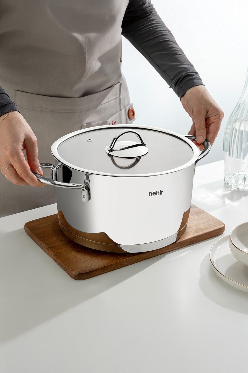 Silver Trend 20 cm Paslanmaz Çelik Derin Tencere