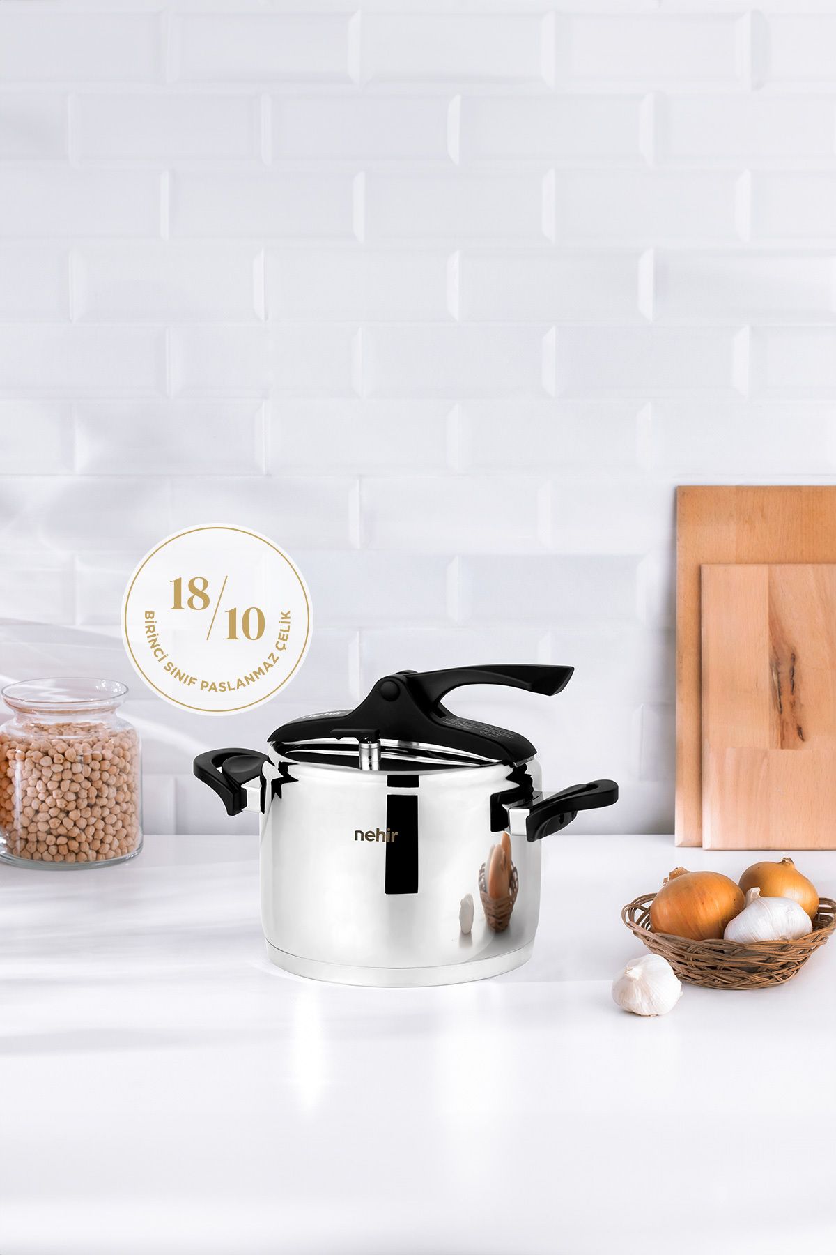 Silver Trend Paslanmaz Çelik 4 Litre Düdüklü Tencere