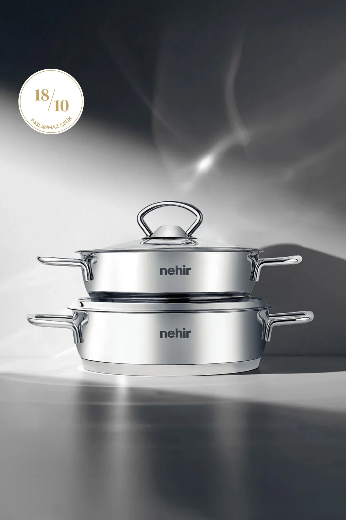Silver 4 Parça Paslanmaz Çelik Sahan Seti (18-20 cm)