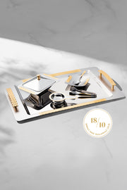 Sırma Altın Saten 12 Kişilik 28 Parça Çelik Çay Seti