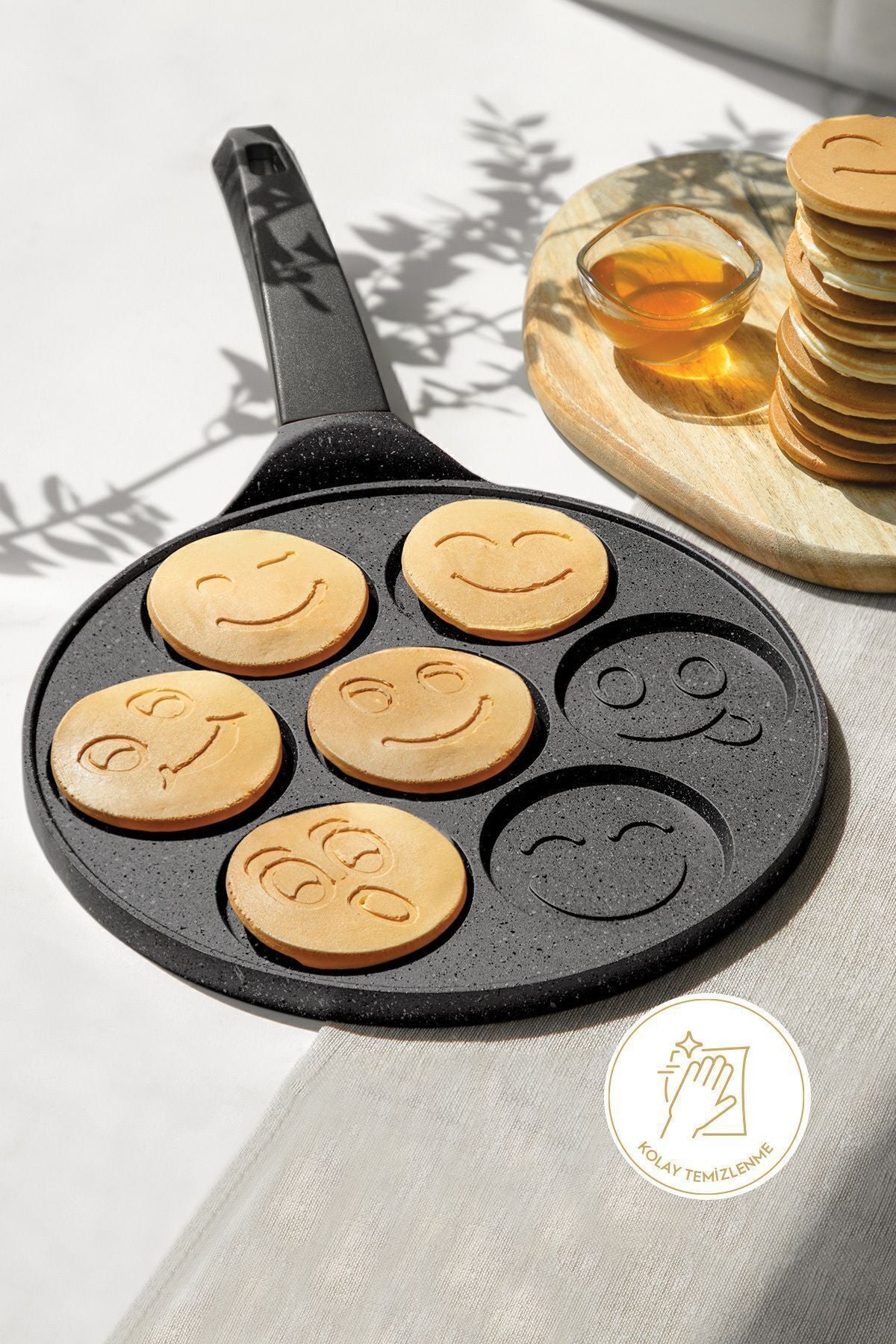 Siyah Alüminyum Döküm 27 Cm Krep Tavası