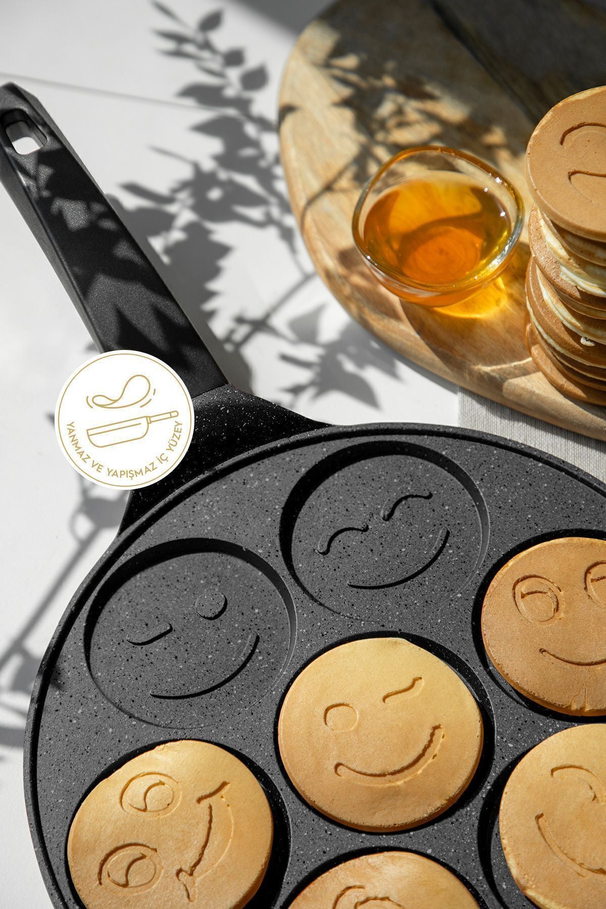 Siyah Alüminyum Döküm 27 Cm Krep Tavası