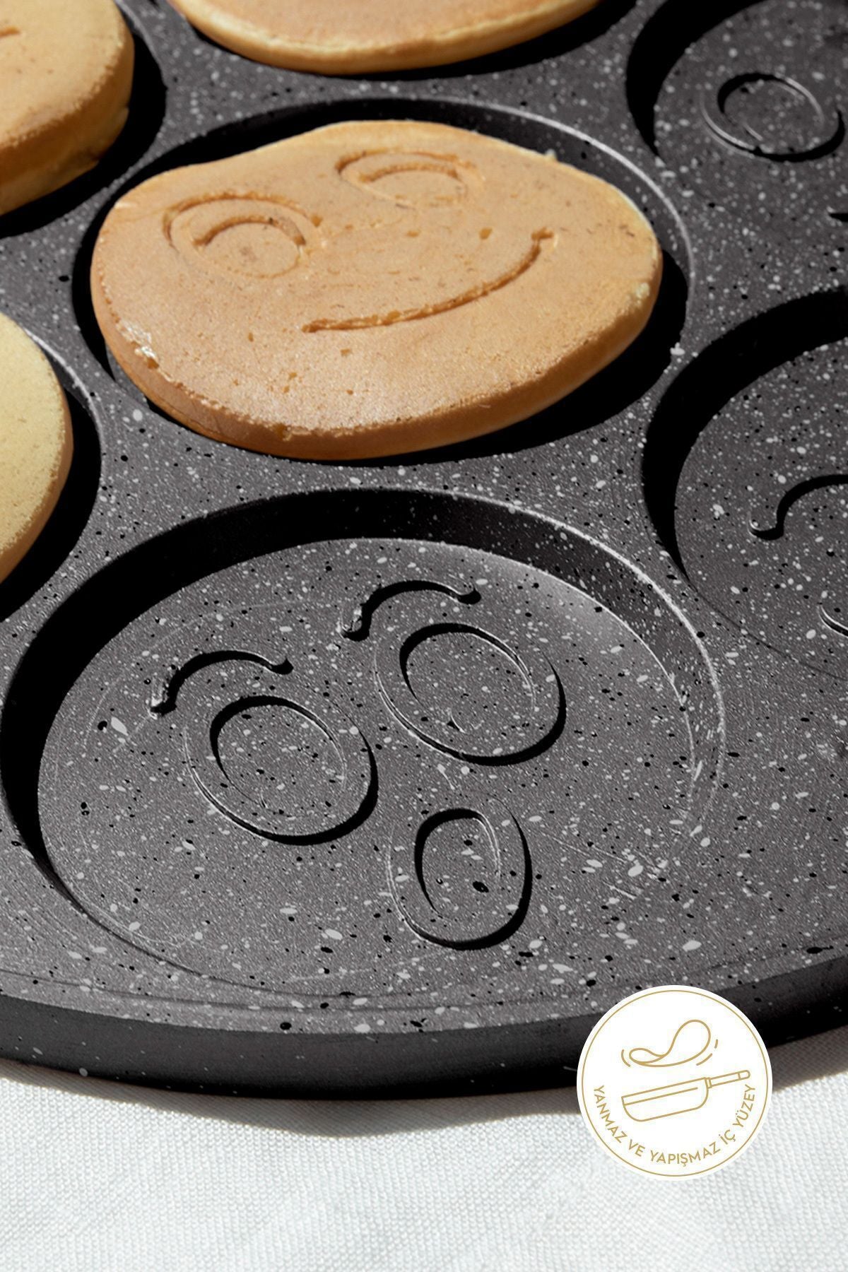 Siyah Alüminyum Döküm 27 Cm Krep Tavası