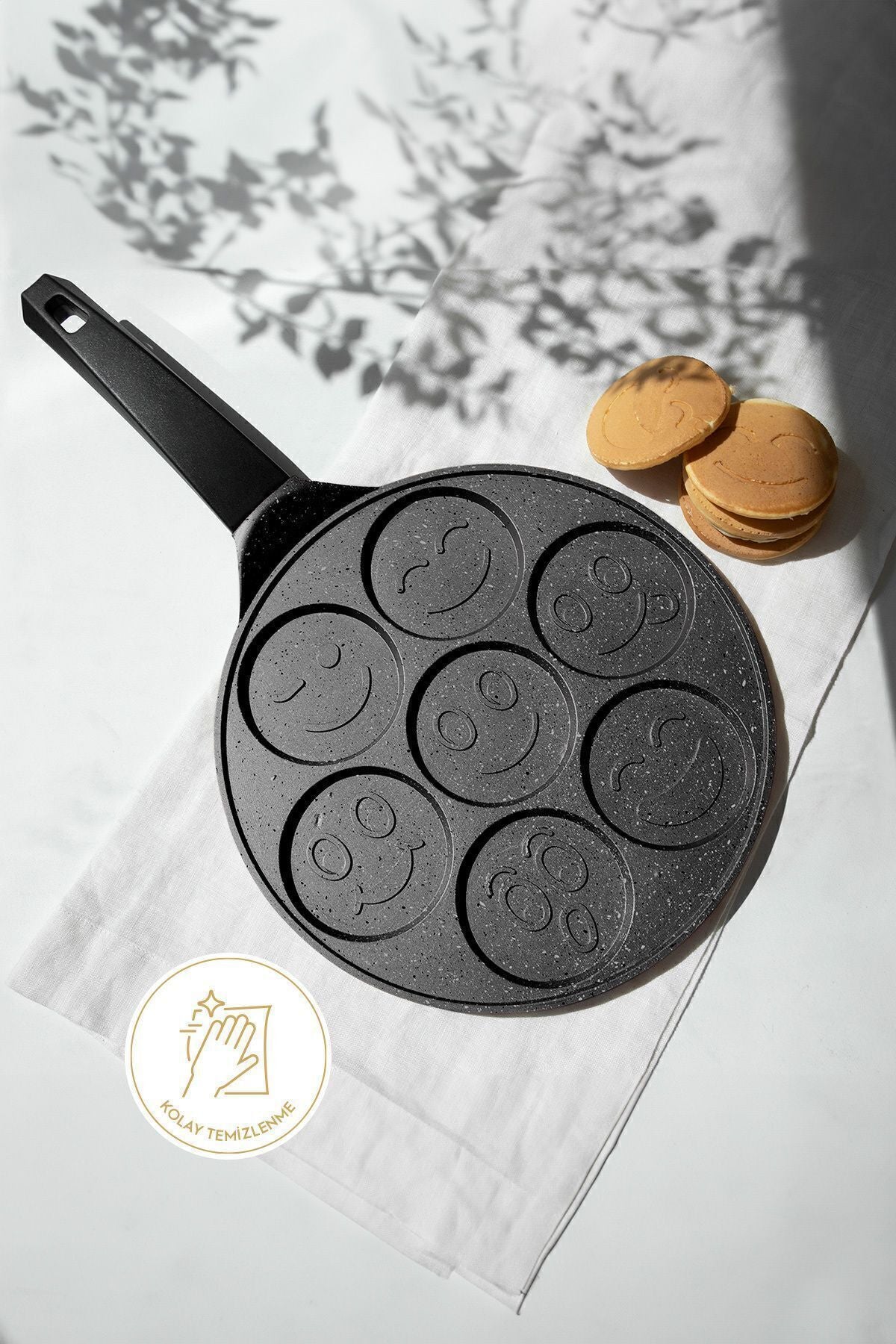 Siyah Alüminyum Döküm 27 Cm Krep Tavası