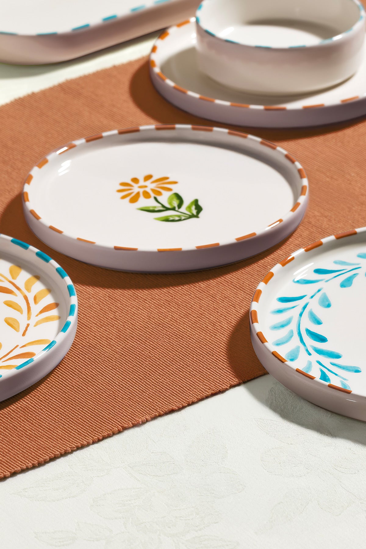 Summer Flowers 6 Kişilik 13 Parça Seramik Kahvaltı Takımı