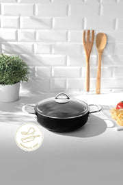 Titanium Siyah 28 Cm Karnıyarık Tencere