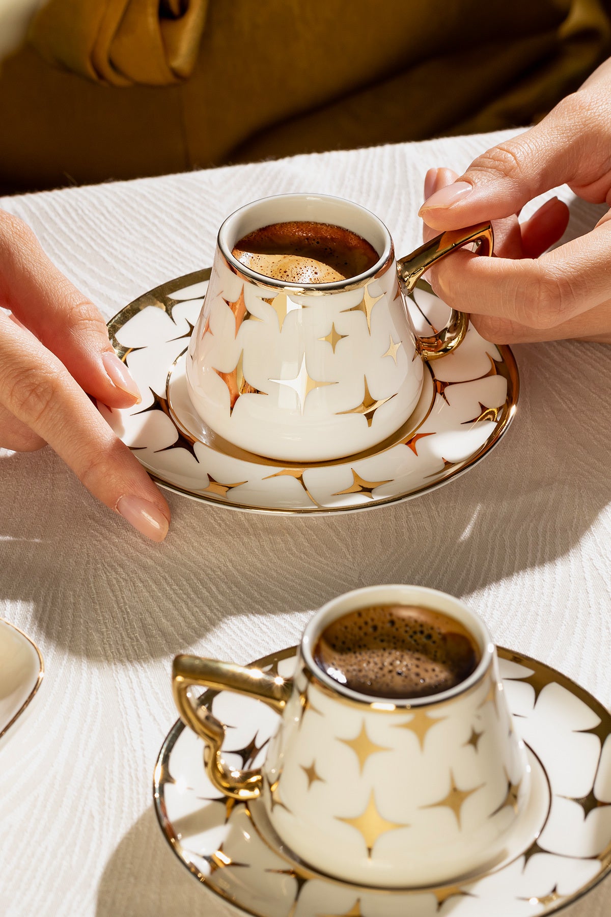 Tutku 6 Kişilik 12 Parça Porselen Kahve Fincan Takımı